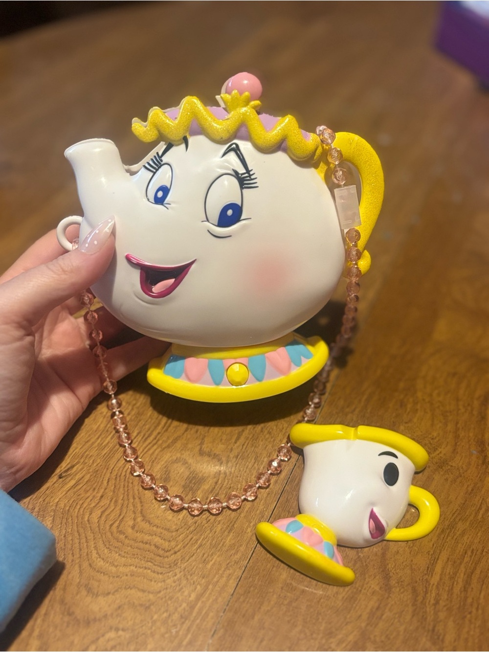 Mrs. Potts & Chip Crossbody Bag — White & Yellow Teapot Purse